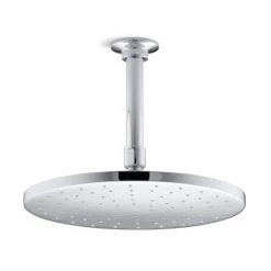 Kohler Contemporary Round 2.5 GPM Single Function Rain Shower Head with MasterClean and Katalyst Air-Induction Spray Technology