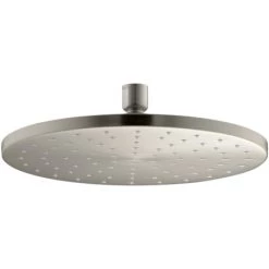 Kohler Contemporary Round 1.75 GPM Single Function Rain Shower Head with MasterClean and Katalyst Air-Induction Spray Technology