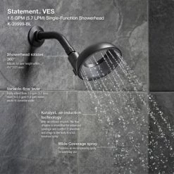 Kohler Statement VES 1.5 GPM Single Function Shower Head with Katalyst Air-Induction Technology 10 Kohler Statement VES 1.5 GPM Single Function Shower Head with Katalyst Air-Induction Technology -Kohler Shop kohler k 20999 alternate image 80