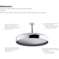 Kohler Statement 2.5 GPM Single Function Shower Head 13 Kohler Statement 2.5 GPM Single Function Shower Head -Kohler Shop kohler k 26292 alternate image 163