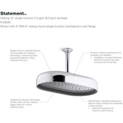 Kohler Statement 2.5 GPM Single Function Shower Head 13 Kohler Statement 2.5 GPM Single Function Shower Head -Kohler Shop kohler k 26294 alternate image 189