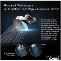 Kohler Exhale B120 2.0 GPM Round Multifunction Showerhead with Silicone Sprayface and Katalyst Air-induction Technology -Kohler Shop kohler k 72597 alternate view 783