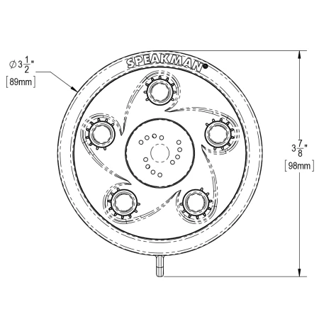 Speakman Napa 1.75 GPM Multi Function Shower Head 4 Speakman Napa 1.75 GPM Multi Function Shower Head - Image 2