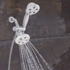 Speakman Chelsea 2.5 GPM Combination Multi Function Shower Head and Hand Shower with Adjustable Bracket -Kohler Shop speakman vs 233011 in use view 146
